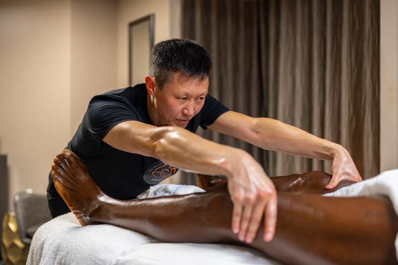 Shijir -Massage der Beine